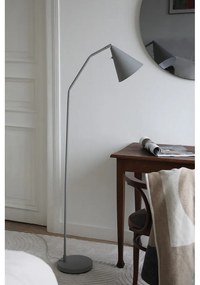 Szara lampa stojąca LED ze ściemniaczem z metalowym kloszem (wysokość 144 cm) Funil – Markslöjd