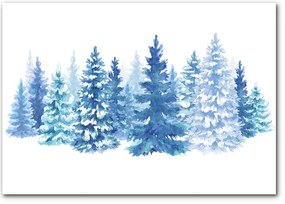 Obraz Akrylowy Choinki Śnieg Święta Zima