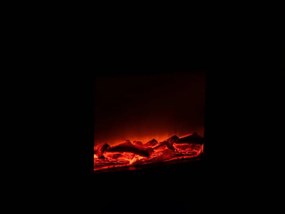 LED dekoracja nowoczesny kominek COZY WARM 40x50 cm, czarny