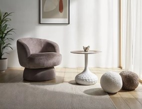 Obrotowy fotel designerski COSMIC RAVEN, ciemny beżowy