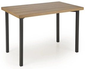 Zestaw drewniany stół + 4 krzesła, komplet naturalny / czarny MILTON