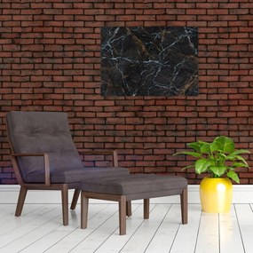 Obraz - Czarny marmur (70x50 cm)