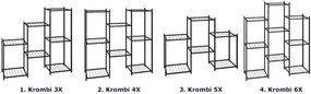 Metalowy stojak na kwiaty - Krombi 3X