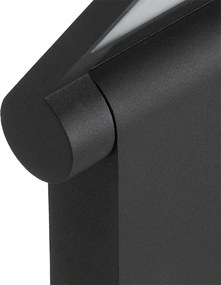 Nowoczesny słup ogrodowy antracytowy 60 cm z LED IP54 - Zane