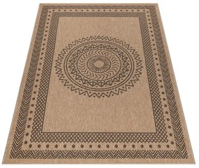 Dywan zewnętrzny Dhaka antracytowo-beżowy 80 cm x 150 cm