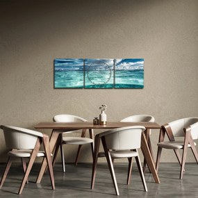 Obraz - Widok pod poziomem morza (z zegarem) (90x30 cm)