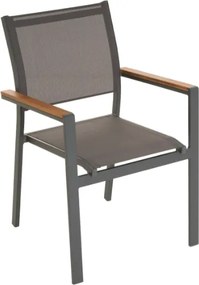 Metalowe krzesło ogrodowe, składane, antracytowe