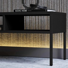 Stolik kawowy prostokątny czarny MATTEO 900 x 450 x 450 mm