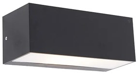 Nowoczesna lampa ścienna czarna IP54 - Houks