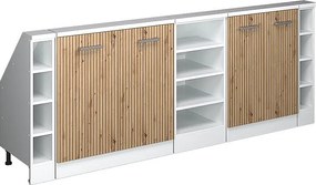 Szafka kuchenna na dach skośny dąb rzemieślniczy 210x46x81.6 r-line