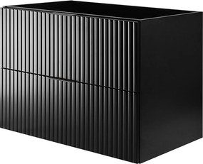 Szafka pod umywalkę, Czarny, 80 x 57 x 46 cm, uchwyt czarny, bez blatu