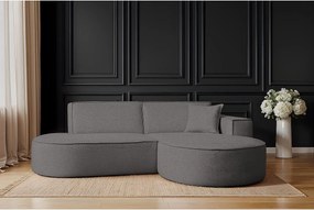 Narożnik Modena Studio, tkanina szenilowa Artico, Antracytowy, Prawy