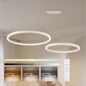 Brilagi - ściemnialny żyrandol LED na lince PORTOFINO LED/98W/230V biały + pilot