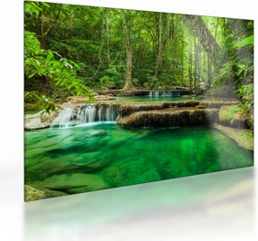 Obraz na szkle - Wodospad Erawan w Kanchanaburi, Tajlandia (70x50 cm)