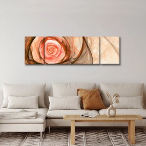 Obraz - Abstrakcyjny róż z białym tłem (170x50 cm)