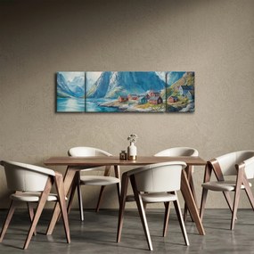 Obraz - Norweskie miasteczko (170x50 cm)
