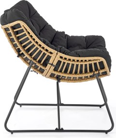 Rattanowy fotel Whisper z poduchą