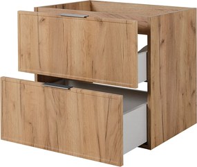 Szafka łazienkowa, Dąb Craft, uchwyt srebrny, 46 x 60 x 57 cm