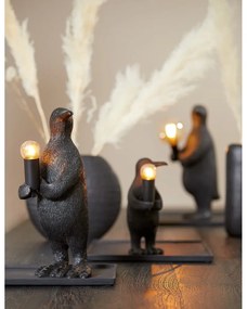 Lampa stołowa w kolorze matowej czerni (wysokość 24 cm) Penguin – Light &amp; Living