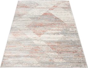 Szaro-czerwony dywan przecierany G3-H35