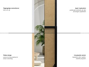 Lustro stojące z białą ramą 36x156 cm