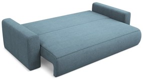 Jasnoniebieska rozkładana/ze schowkiem sofa 238 cm Kapua – Makamii