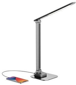 LED Ściemnialna lampa stołowa z USB LED/7,5W/230V 3000K/4000K/5500K antracyt