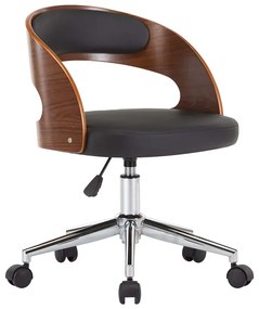 Tapicerowany czarny fotel obrotowy - Keltis 5X