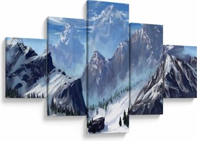 Obraz - Malowane góry (125x70 cm)
