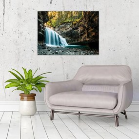 Obraz leśnego wodospadu (70x50 cm)