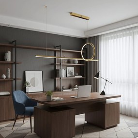 LAMPA SUFITOWA WISZĄCA LED LHJ111-CP C ZŁOTA SZCZOTKOWANA