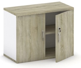 Nadstawka dwudrzwiowa MIRELLI, 800 x 400 x 600 mm, biały/dąb sonoma