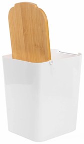 Kosz łazienkowy BAMBOU z bambusową pokrywą, 5 L