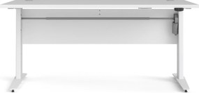 Biurko z regulacją wysokości Prima biały 150 białe nogi