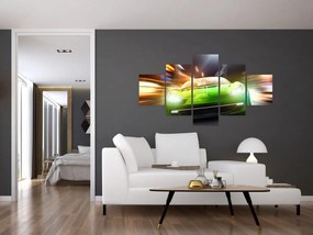 Obraz - Zielony samochód wyścigowy (125x70 cm)