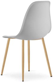 Szare minimalistyczne krzesło metalowe S0-D59