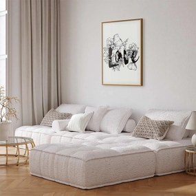Plakat Love w kwiatach 21x30 cm z ramą złotą bez marginesu ARTGEIST B