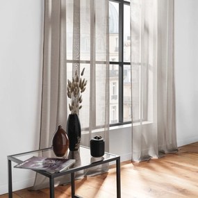 Brązowa firanka z woalu 140x240 cm Lissea – douceur d'intérieur
