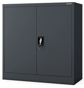 Szafka stalowa do biura BEATA, 900 x 930 x 400 mm, antracytowa