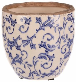 Ceramiczny doniczka w stylu retro, średnica 15 cmx 14 cm