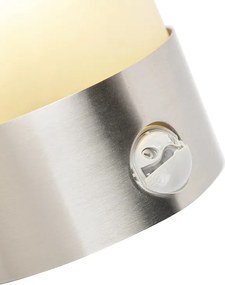 Nowoczesna lampa ścienna zewnętrzna ze stali nierdzewnej z czujnikiem ruchu IP44 - Mira