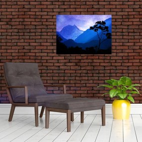 Obraz na szkle - Nocne niebo w Nepalu (70x50 cm)