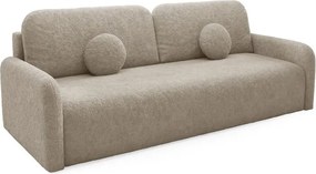 Kanapa RAVION rozkładana funkcja spania BEŻOWA sofa