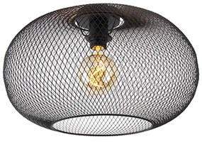 Nowoczesna lampa sufitowa czarna 45 cm - Mesh Ball Nowoczesny Oswietlenie wewnetrzne