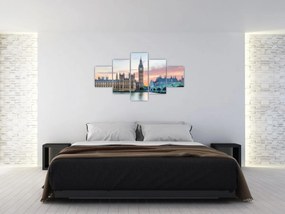 Obraz - Londyn w pastelowych kolorach (125x70 cm)