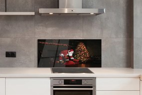 Panel szklany do Kuchni Święty Mikołaj przy Choince