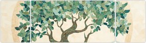 Obraz – Elegancka mozaika z drzewem (170x50 cm)