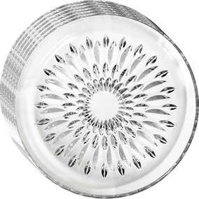 Zestaw 6 szklanych talerzyków deserowych CrystalBloom 19 cm