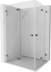 Mexen Lunar-F Duo kabina prysznicowa składana 100 x 70 cm, transparent, gun metal - 836-100L-070P-95-00