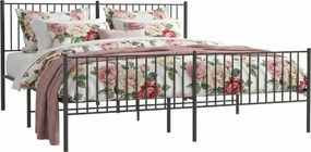 Czarne metalowe łóżko rustykalne 180x200cm G6-S56